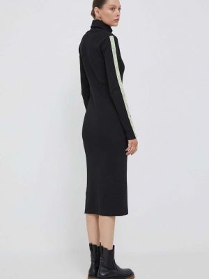 Midi šaty Calvin Klein Jeans černé