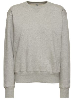 Sweatshirt aus baumwoll mit u-boot-ausschnitt Toteme grau