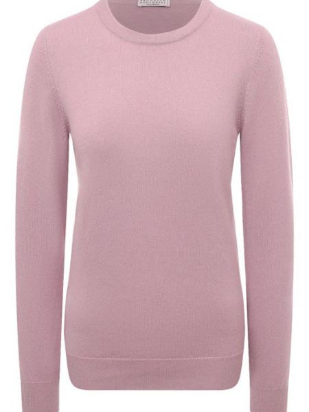 Кашемировый пуловер Brunello Cucinelli розовый