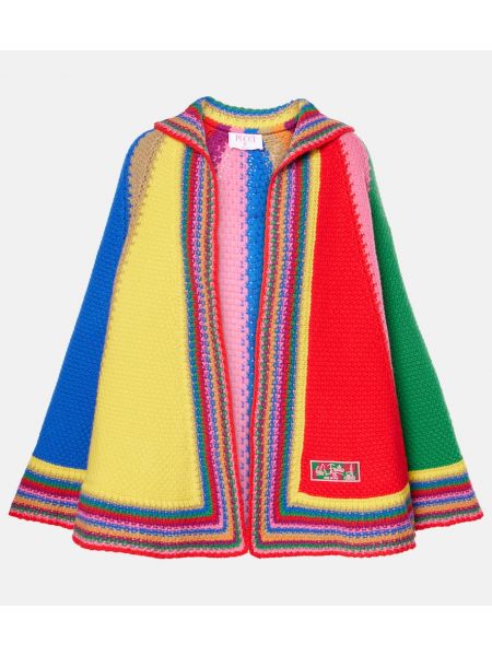 Strikke ull poncho Pucci