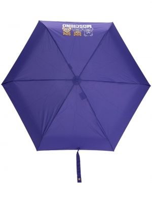 Regenschirm mit print Moschino lila