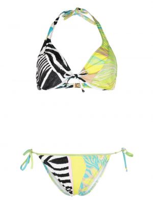 Bikini mit print Roberto Cavalli grün
