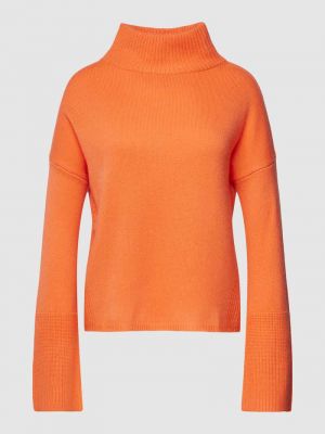 Dzianinowy sweter ze stójką Herzensangelegenheit pomarańczowy