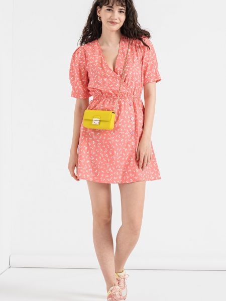 Хлопковое платье-рубашка в цветочек с принтом United Colors Of Benetton белое