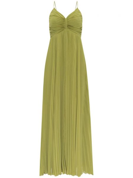 Плисирана рокля с презрамки без ръкави Dvf Diane Von Furstenberg зелено