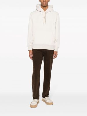 Bluza z kapturem z nadrukiem Calvin Klein Jeans biała