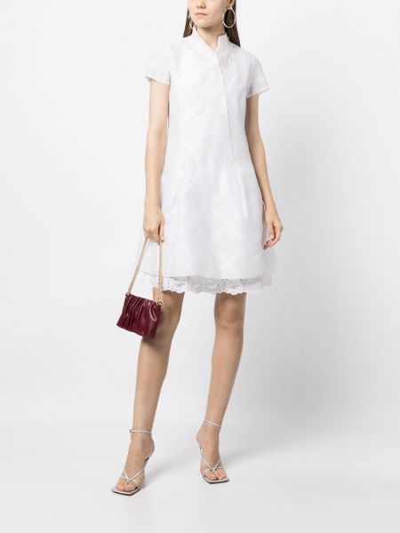 Krajkové bavlněné šaty Shiatzy Chen bílé