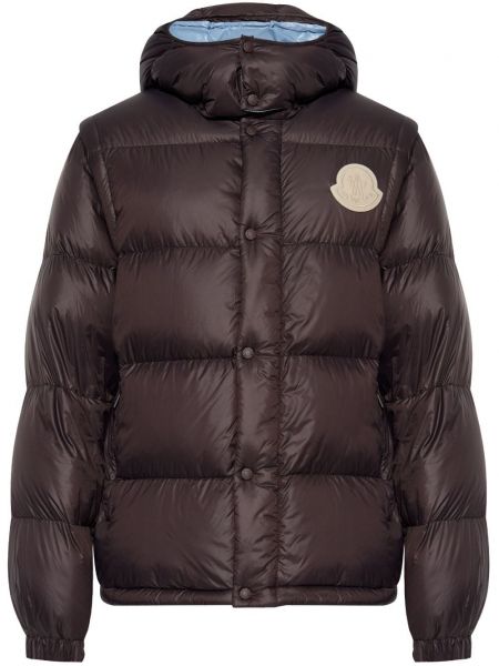 Kapitone ceket Moncler kahverengi