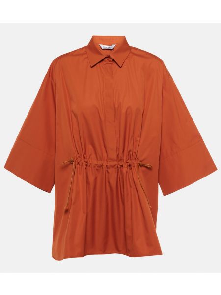 Рубашка march из хлопкового поплина Max Mara оранжевый