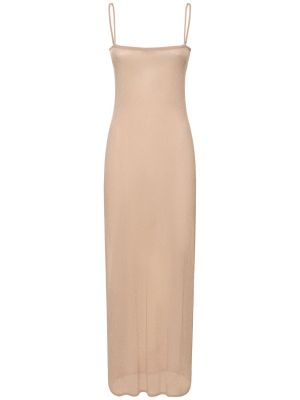 Růžové viskózové dlouhé šaty Alexander Wang