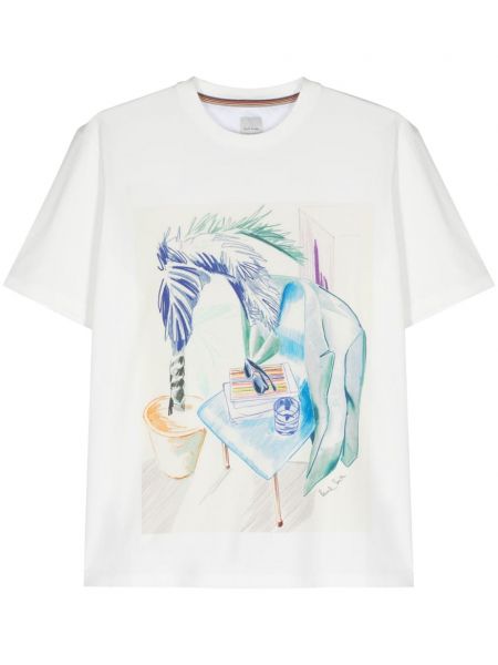 T-shirt aus baumwoll mit print Paul Smith weiß