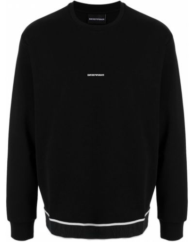 Jersey con estampado de tela jersey Emporio Armani negro