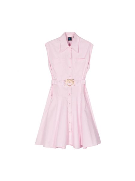 Sukienka koszulowa Pinko różowa