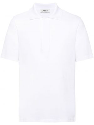 Поло тениска бродирана Lanvin бяло