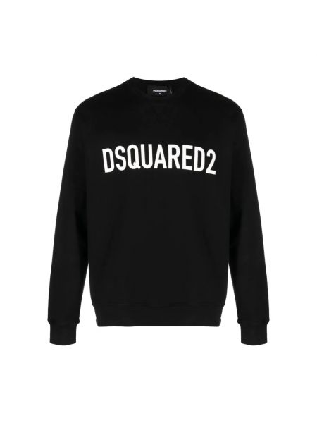 Bluza z kapturem z okrągłym dekoltem Dsquared2 czarna