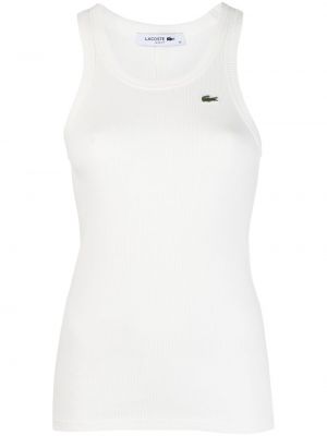 Top tricotate Lacoste alb
