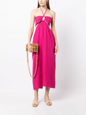 Midi šaty Mara Hoffman růžové