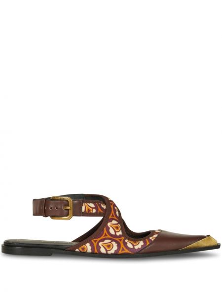Pantofi cu model floral cu imagine Etro maro