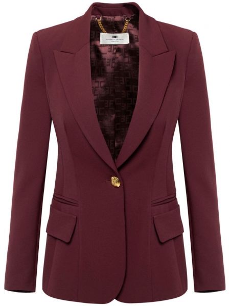 Lang blazer i crepe Elisabetta Franchi rød