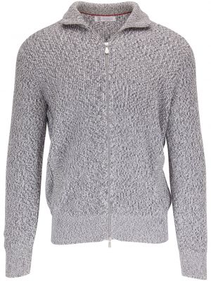 Cardigan a maniche lunghe Brunello Cucinelli grigio