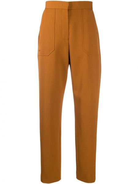 Pantalones de cintura alta Fendi marrón
