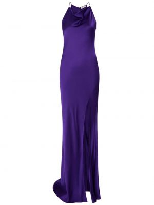 Satynowa sukienka wieczorowa Lapointe fioletowa