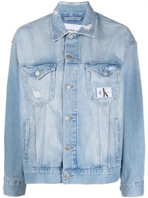 Džínsová bunda na gombíky Calvin Klein Jeans
