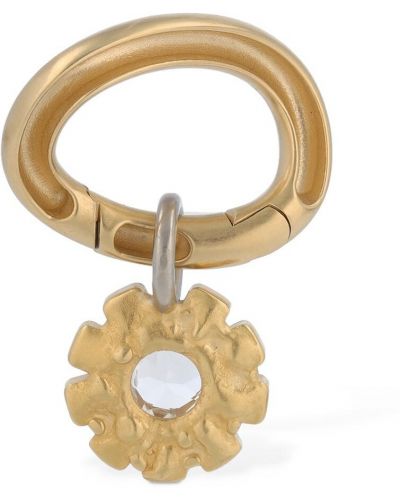Φλοράλ σκουλαρίκια με πετραδάκια Maison Margiela χρυσό