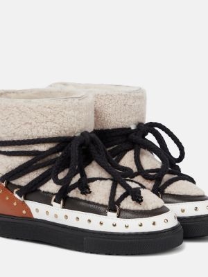 Kožené kotníkové boty Inuikii černé