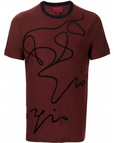 Camiseta con estampado Giorgio Armani rojo