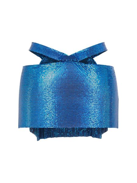 Mini sukně se síťovinou Fannie Schiavoni modré