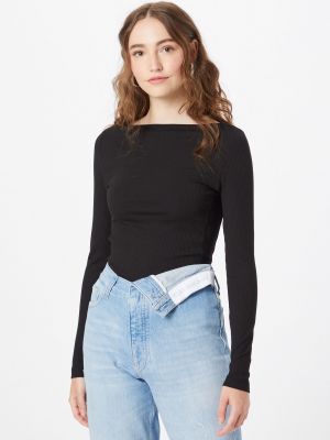 Тениска с дълъг ръкав Calvin Klein черно