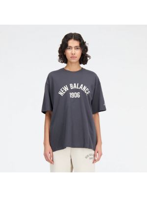 Oversize t-shirt aus baumwoll New Balance schwarz