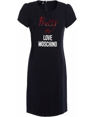 Бавовняне плаття міні Love Moschino, чорне