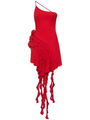 Asimetrična mini obleka Blumarine rdeča