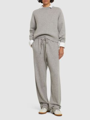 Pantalon en cachemire en tricot Extreme Cashmere gris