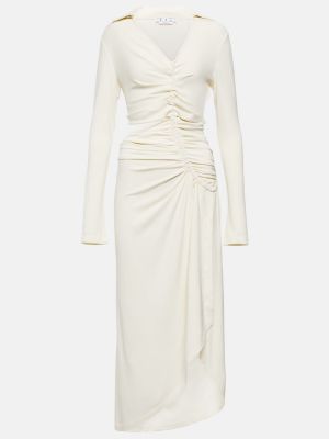 Midi šaty Off-white biela