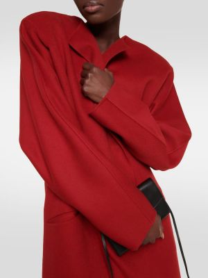 Oversized kasmír kabát The Row piros