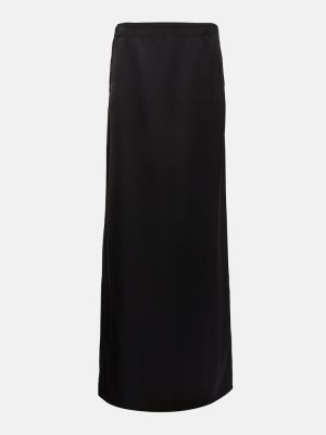 Długa spódnica z wysoką talią Bottega Veneta czarna