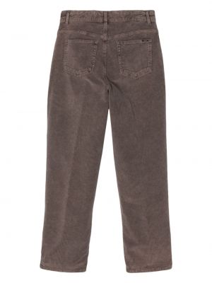 Pantalon droit en velours côtelé Peserico gris