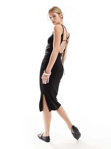 Приталенный платье миди Calvin Klein черный