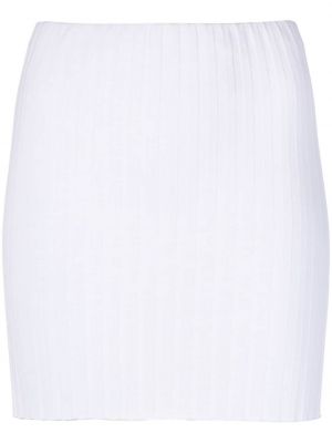 Spódniczka mini bawełniana prążkowana Cotton Citizen, biały