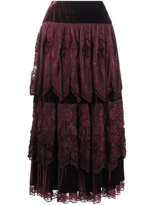 Falda de encaje A.n.g.e.l.o. Vintage Cult rojo