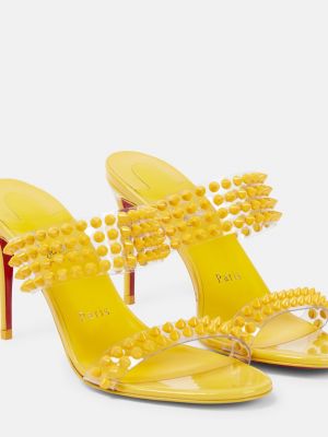 Кожаные сандалии Christian Louboutin желтые
