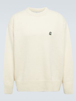Vlnený sveter z alpaky Undercover biela