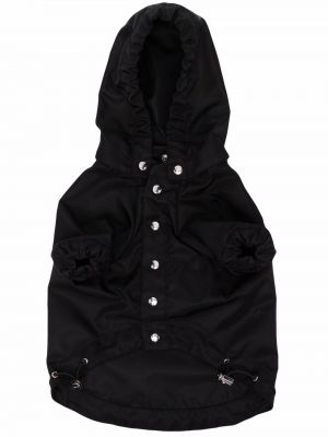 Abrigo con capucha Prada negro