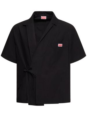 Bavlněná košile Kenzo Paris černá