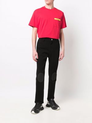 Marškinėliai apvaliu kaklu Ferrari raudona