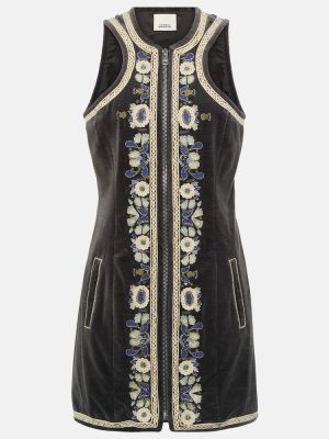 Βαμβακερή φόρεμα Isabel Marant μπεζ