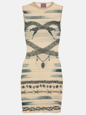 Jersey kleid mit print Jean Paul Gaultier